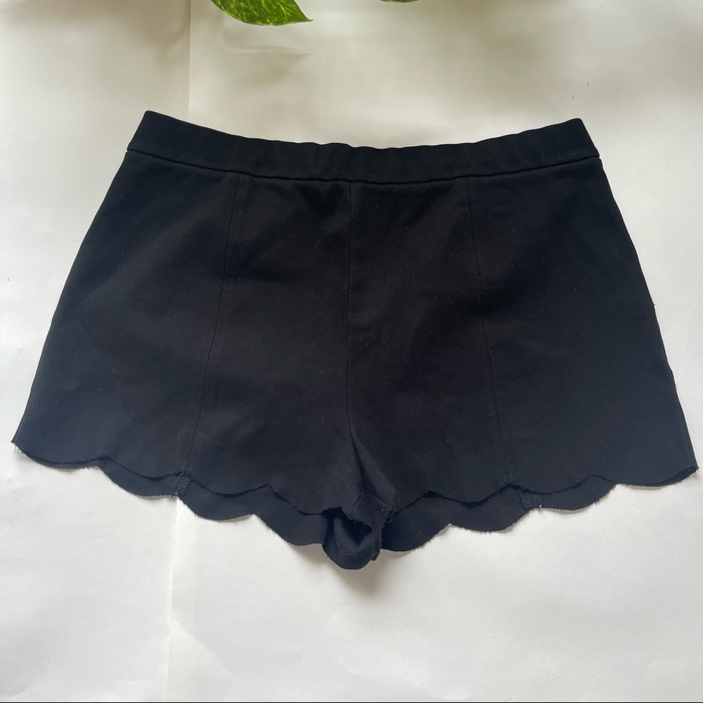 Cooperative Black Scalloped Stretchy Shorts